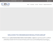 Tablet Screenshot of crossroadsresolution.com